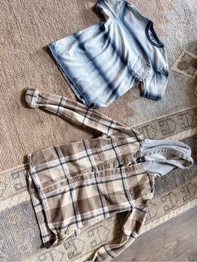 Youth Large Vans tshirt and button down (both)